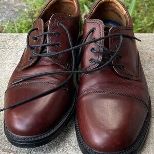 Dockers Gordon Cordovan Men Oxford Dress Shoes Brown Leather Cap Toe size 11.5 M
